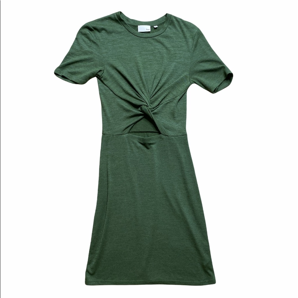 Anthropologie Wilfred Green Knot-Front Dress S
